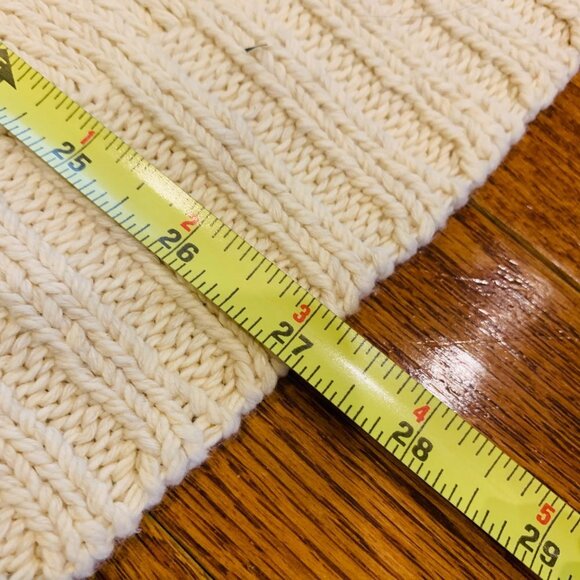 Vintage Polo Ralph Lauren Linen Blend Chunky Cable Knit Sweater Size Large Ivory - Picture 13 of 15